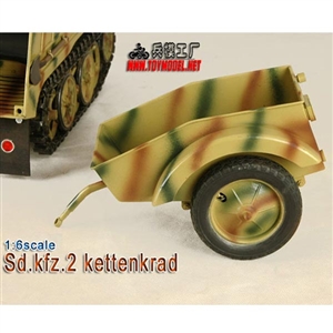 Boxed Vehicle: Toy Model 1/6 WWII German Sd.kfz.2 Kettenkrad Trailer Camo (TML-006C)