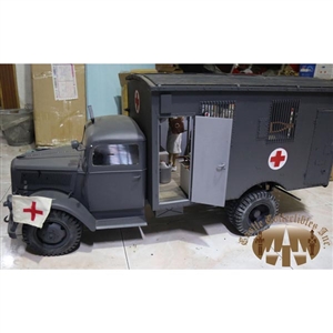 Boxed Vehicle: Toy Model Opel Blitz Ambulance Truck in Panzer Gray (TML-1506)