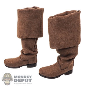 Boots: Third Party Mens Brown Bucket Boots w/Ankle Pegst
