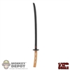 Sword: TW Toys 1/12th Black Blade w/ Brown Handle Samurai Sword