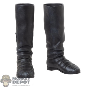 Boots: ThreeZero Brown Molded Boots w/Light Snow Weathering