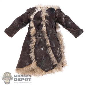 Coat: ThreeZero Mens Faux-Fur Wildling Coat (Snow Weathering)