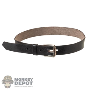 Belt: ThreeZero Mens Black Leather-Like Belt