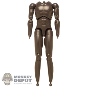 Figure: ThreeZero Mens Base Body w/Pegs (Dark Brown)