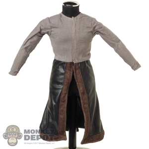 Outfit: ThreeZero Mens Long Sleeve Shirt w/Leather-Like Skirt