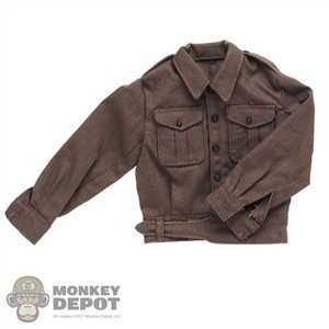 Shirt: Ujindou Mens Brown Military Tunic