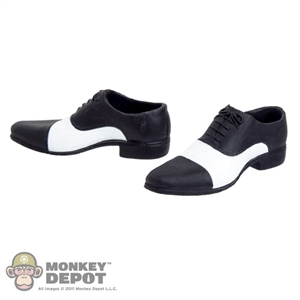 Shoes: Very Cool Black Tip Saddle Dress Shoes (VCM-3005C)