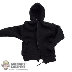 Jacket: Very Cool Black Hooded Sweatshirt