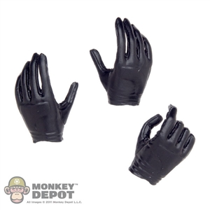 Hands: Very Cool Black Gloved Hand Set