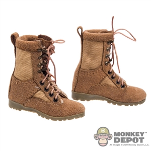 Boots: Very Cool Female Brown Tactical Boots