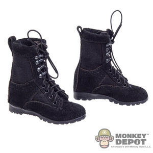 Boots: Very Cool Female Black Tactical Boots (Ankle Pegs Not Included)