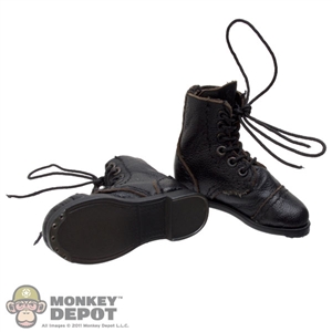 Boots: Very Cool Black Leather Russian Boots