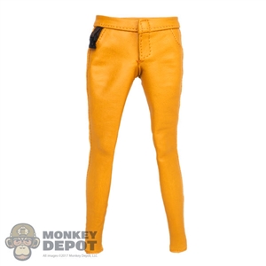 Pants: Very Cool Female Yellow Leatherlike Pants