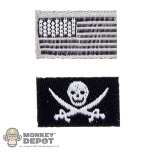 Insignia: Very Hot US Flag & Pirate Patch