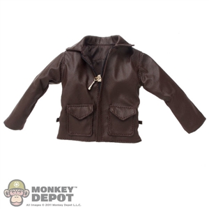 Coat: Very Hot Brown Leatherlike Jacket