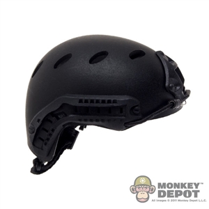 Helmet: Very Hot Black Half-Cut Protec Helmet w/NVG Mount
