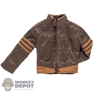 Coat: WJL Toys Mens Brown Leather-Like Jacket