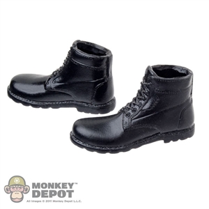 Boots: Wolf King Black Officer Boots