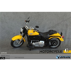 Boxed Vehicle: ZY Toys 1/6 Motorcycle In Yellow (ZY-15-26C)