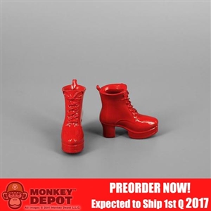 Shoes: ZY Toys Female Red Boots (ZY-16-24C)