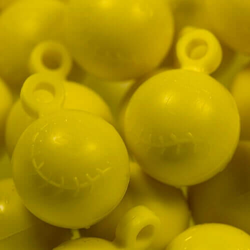Neon Yellow Softball Charm
