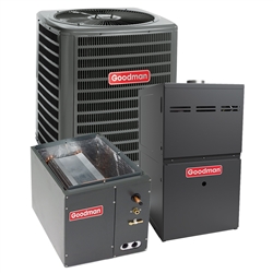 3 Ton Goodman 14.5 SEER2 96% AFUE 80K BTU Gas System GSXN403610, GM9S960804C, CAPFA4226C, TXV (F)