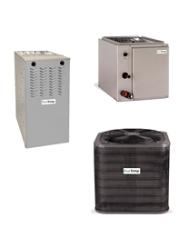 2 Ton EcoTemp NOx Approved 14 SEER 80% Dual Fuel Heat Pump Up To 70K BTU System WCH4244GKP, WFEL Furnace, WLAM304A (T)