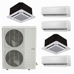 Mini Split Multi 5 Zone DiamondAir up to 20.2 SEER2 Heat Pump System DF55M2Z5 x 5 Wall Mount or Ceiling Cassette