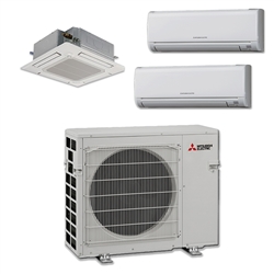 Mini Split Multi 3 Zone Mitsubishi up to 19 SEER heat pump system MXZ-3C30NA2-U1 x 3 Wall Mount or Ceiling Cassette