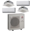 Mini Split Multi 4 Zone Mitsubishi up to 19.2 SEER Heat Pump System MXZ-4C36NA3-U1 x 4 Wall Mount or Ceiling Cassette