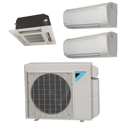 Mini Split Multi 3 Zone Daikin up to 18 SEER Heat Pump System 3MXS24RMVJUA x 3 Wall Mount or Ceiling Cassette