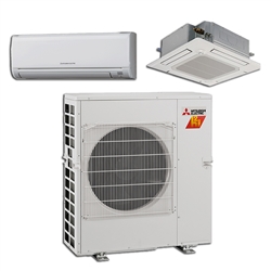 Mini Split Multi 2 Zone Mitsubishi H2i Hyper Heat up to 17 SEER Heat Pump System MXZ-2C20NAHZ4-U1 x 2 Wall Mount or Ceiling Cassette