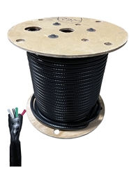 Mini Split Ductless AC System 14/4 Black Stranded Communication Wire 14 Gauge 4 Conductor 600V METAL Conduit & PVC Jacketed 250ft