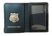 Houston Police Department Officer's Wife Family Wallet with Badge