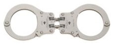 Peerless Hinged Nickel Handcuffs - Model 801