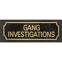 Gang Investigations Award Bar