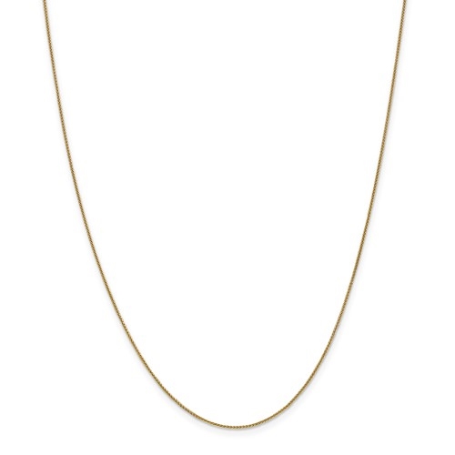 14k solid yellow gold 0.80mm Wheat Chain