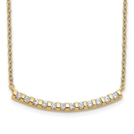 Lab-grown diamond 14k yellow gold 18" necklace by diamond essence