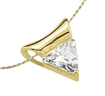 1ct triangle-cut Diamond pendant in Solid Gold