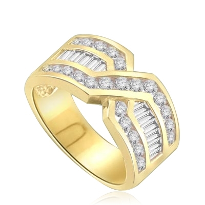 Tenderly- 14K Solid Gold  ìXî ring 2.5 cts.t.w