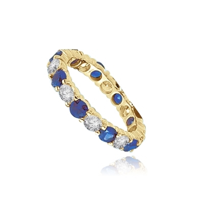 eternity band round Sapphire essence ring gold