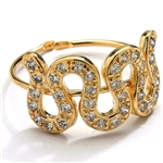 Diamond Essence 14K Solid Yellow Gold Toe Ring with 0.25 Ct. Round Brilliant Melee Set In Spiral Design.
