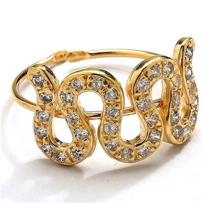 Diamond Essence 14K Solid Yellow Gold Toe Ring with 0.25 Ct. Round Brilliant Melee Set In Spiral Design.