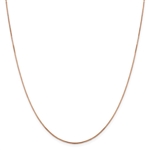14K solid rose gold 1.0 mm Sparkle Octagonal Box chain