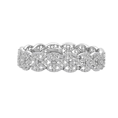 Diamond Essence Antique bracelet. Appx. 15.0 Cts. set in Platinum Plated Sterling Silver.