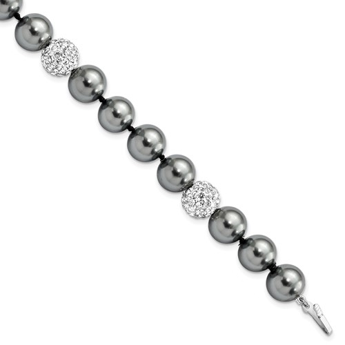 Sterling Silver Pearl Bracelet 8".