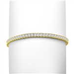 Princess cut diamond in gold vermeil tennis bracelet