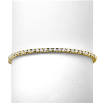 3.10ct Classic tennis bracelet in Gold Vermeil