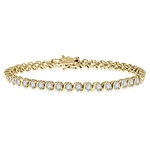 S links in bezel setting bracelet in Gold Vermeil
