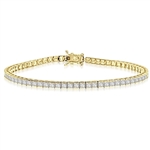 7 Inch Bracelet with princess essence masterpieces crafted in bezel setting set in 14K Gold Vermeil.